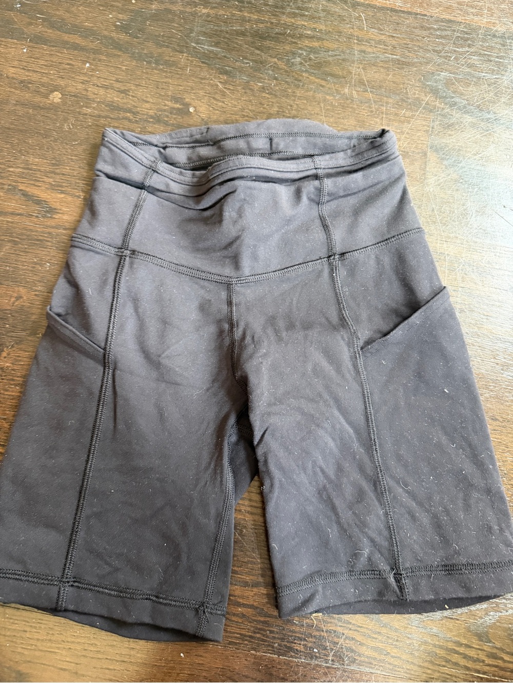 TNA Black High-Rise Bike Shorts with Pockets